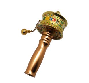 Handheld Copper prayer wheel, without stand.