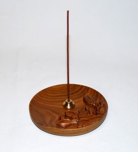 Wood Stick Incense Burner w/ Holder
