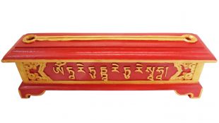 Hand painted incense holder (wooden)